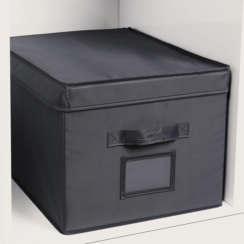 Collapsible Fabric Storage Box with Lid